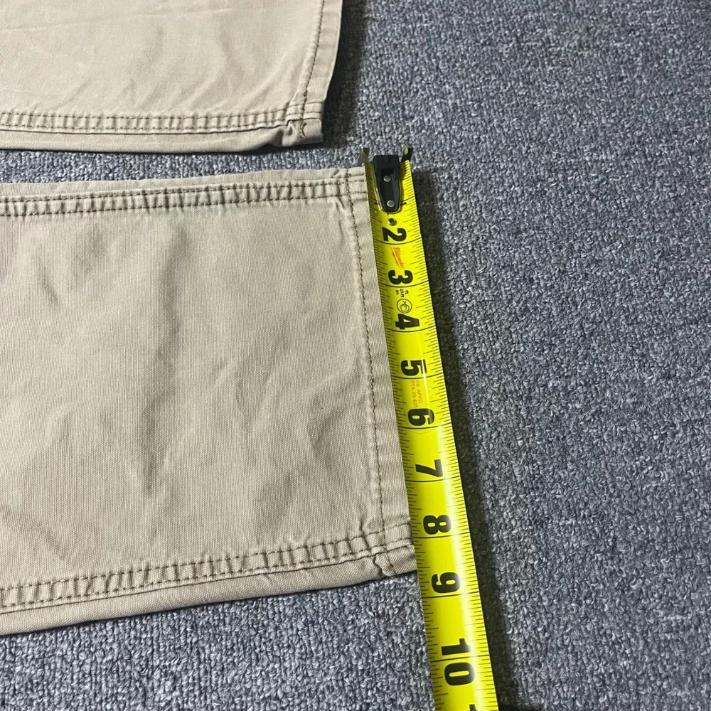 Blue Mountain Carpenter Pants 32x30 Tan Canvas Utility Workwear Trousers